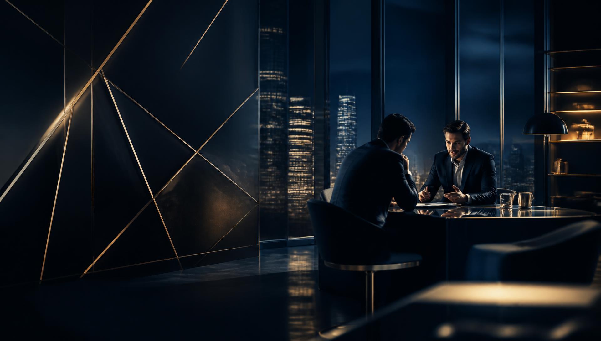 Reunião de consultoria financeira em escritório